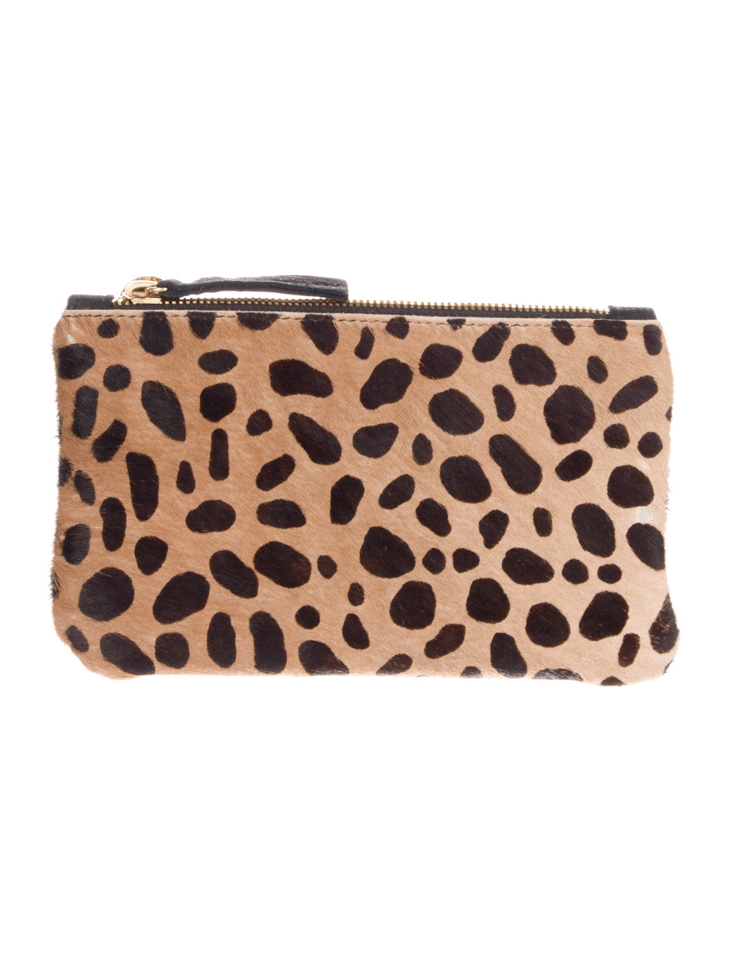 Clare V. Ponyhair Pattern Print Cosmetic Bag