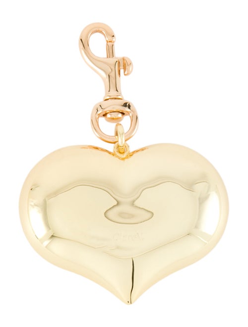 Clare V. 14k Gold Plated Brass Heart Keychain