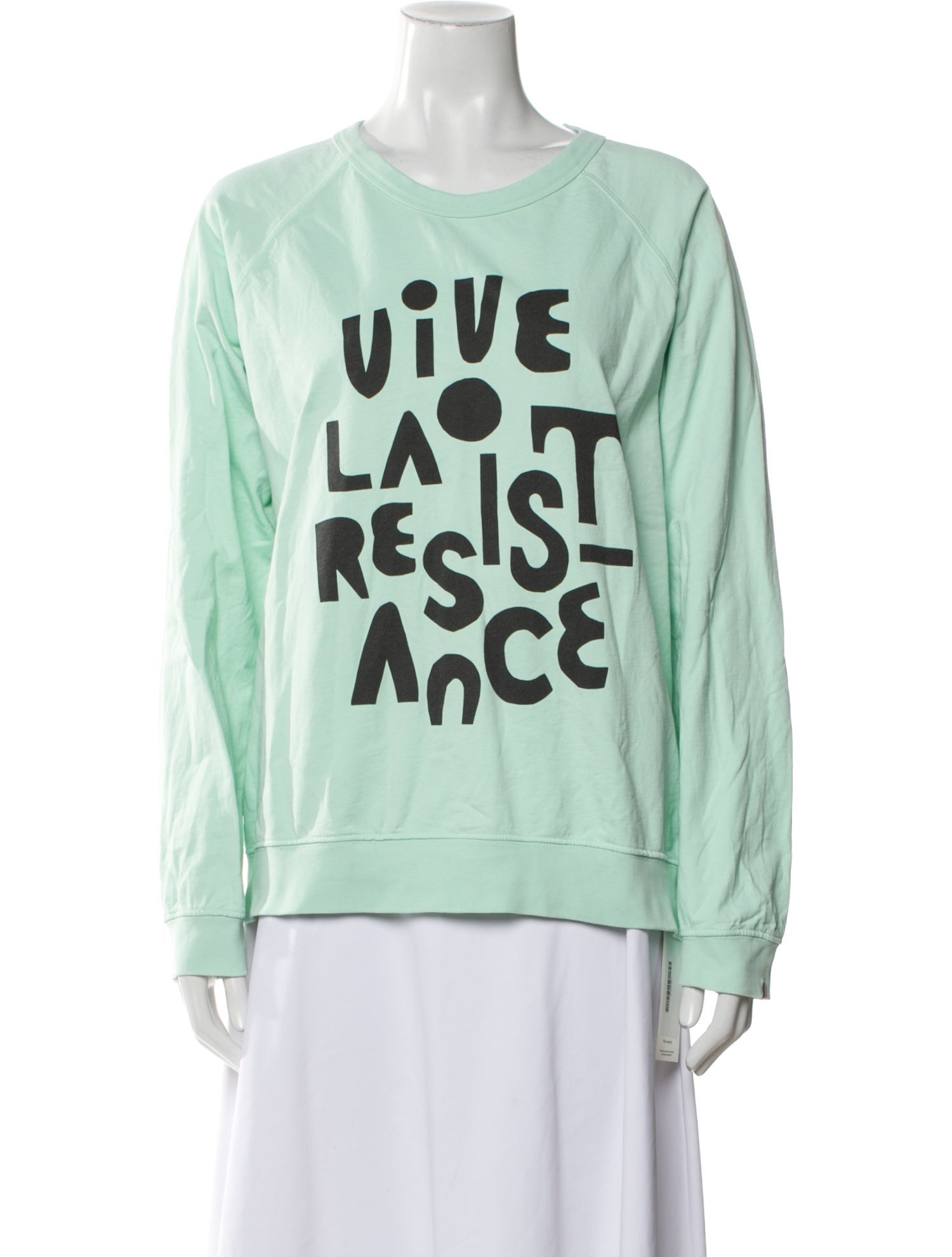 Clare V. Graphic Print Crew Neck Sweatshirt