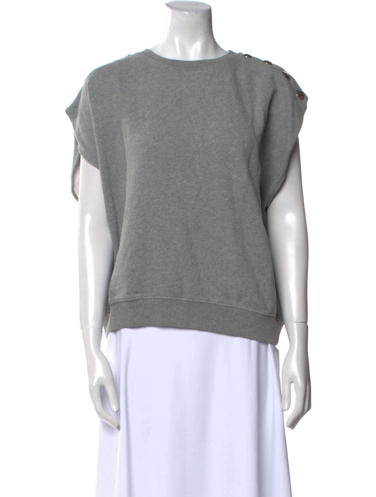 Clare V. Bateau Neckline Short Sleeve Sweatshirt