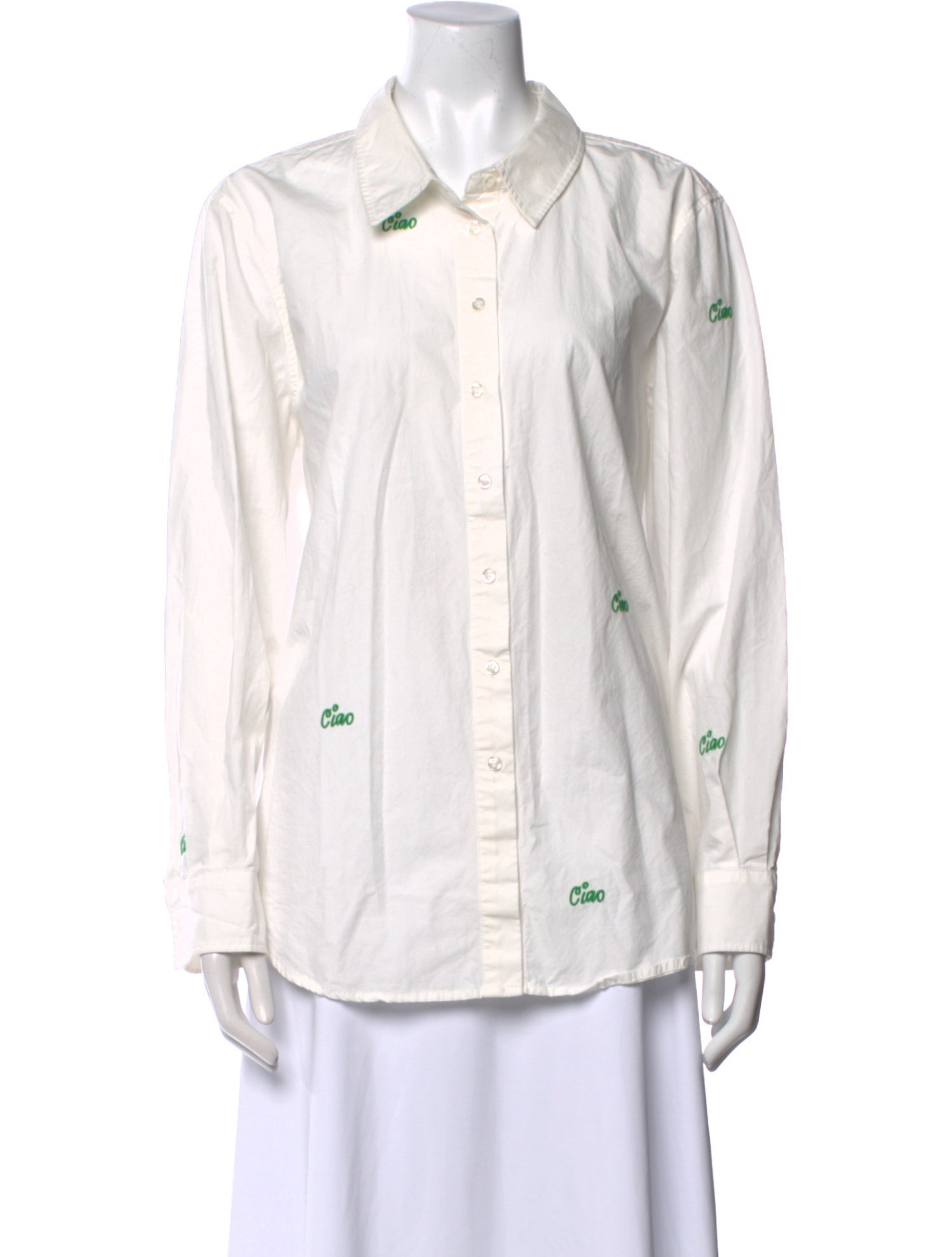 Clare V. Long Sleeve Button-Up Top