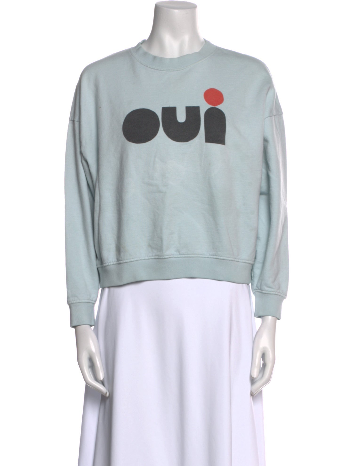 Clare V. Graphic Print Crew Neck Sweatshirt
