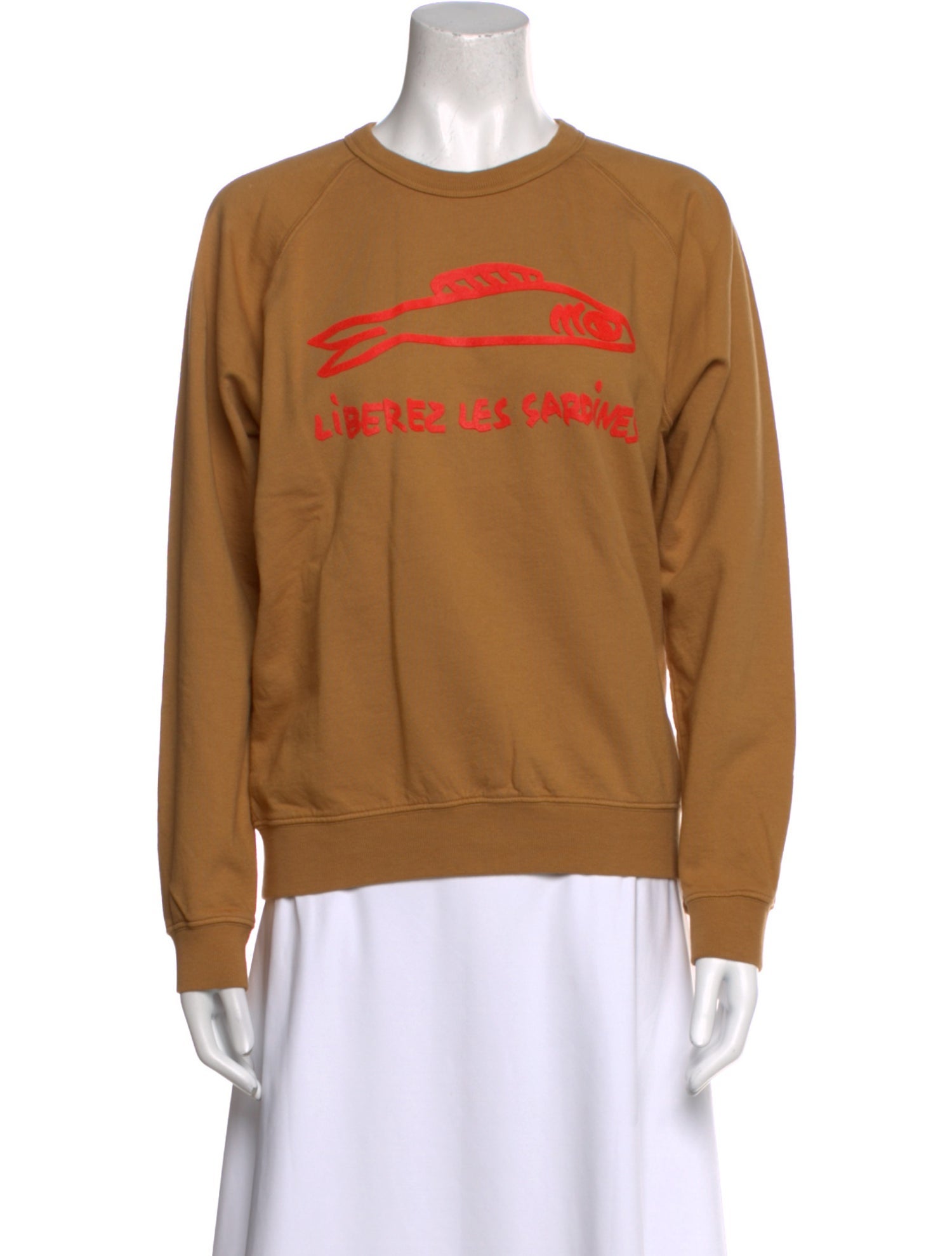 Clare V. Graphic Print Crew Neck Sweatshirt