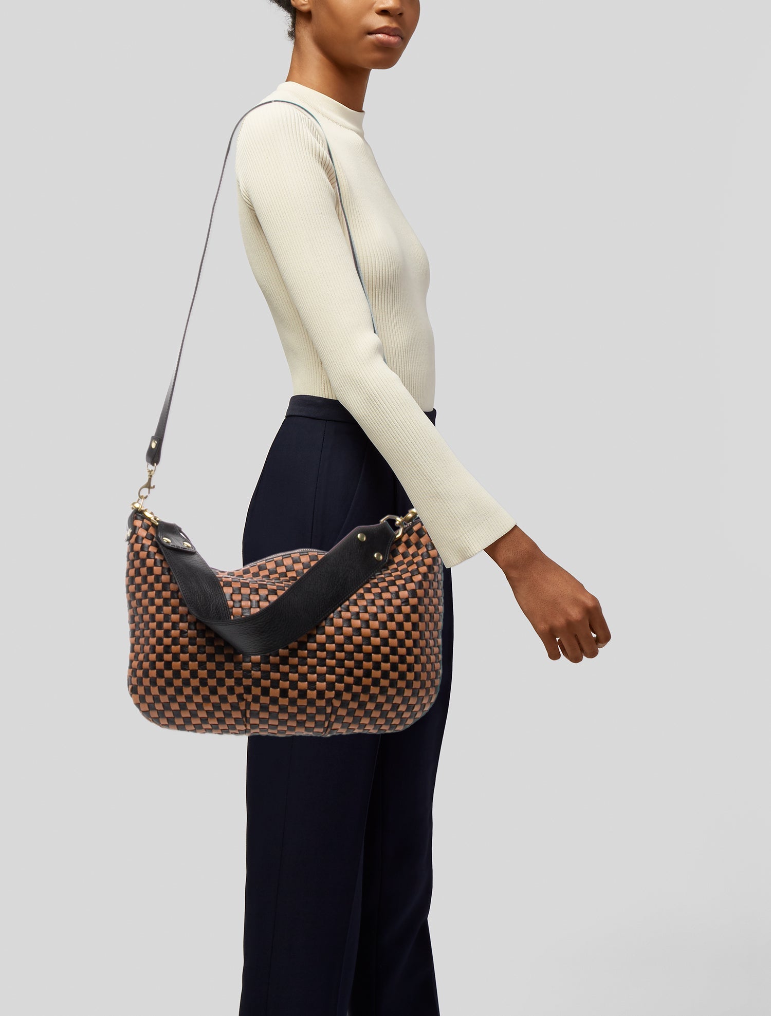 Clare V. Leather Shoulder Bag