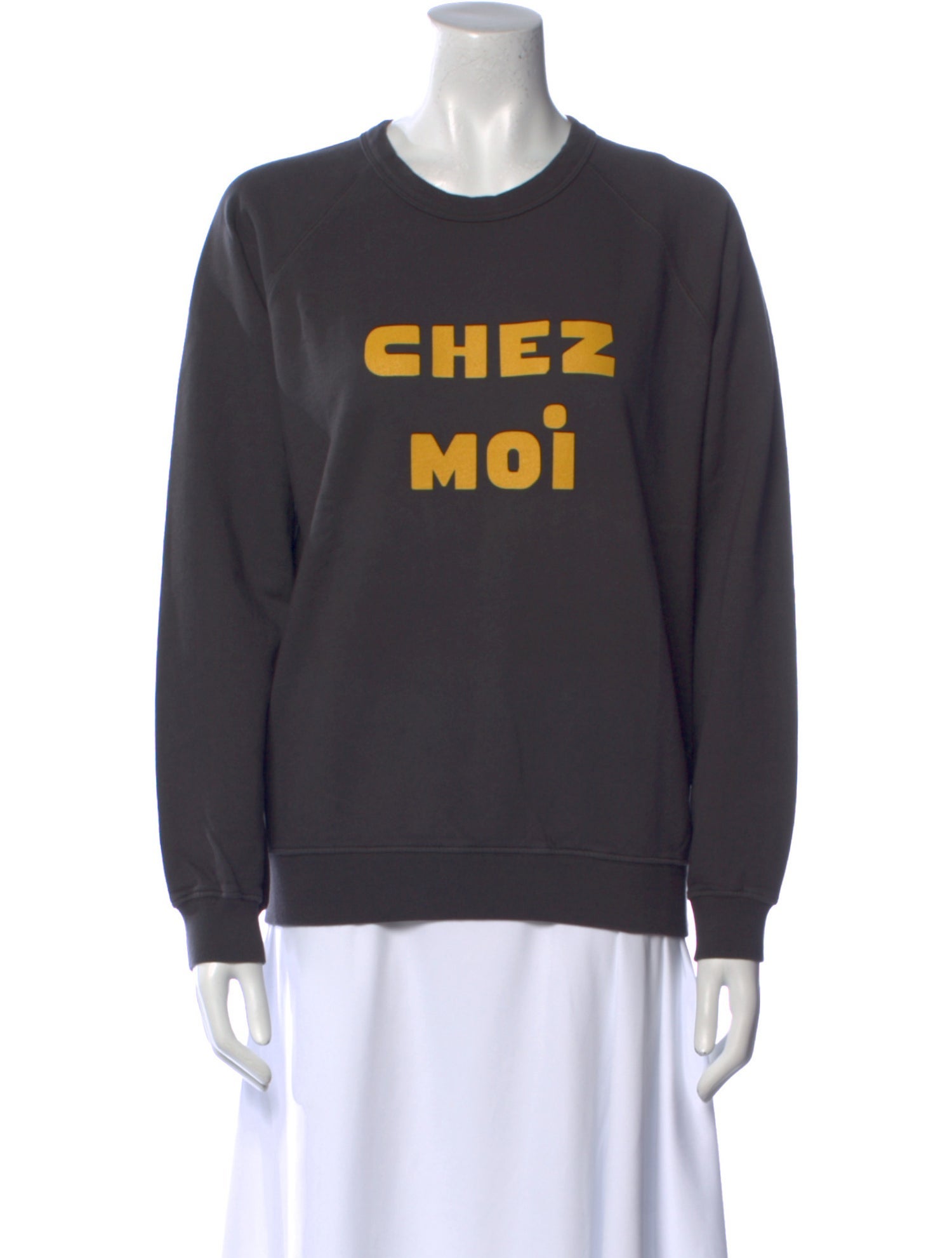 Clare V. Graphic Print Crew Neck Sweatshirt