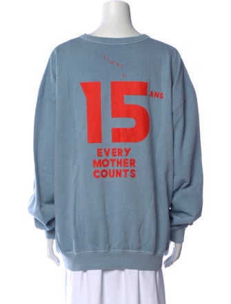 Clare V. Graphic Print Crew Neck Sweatshirt