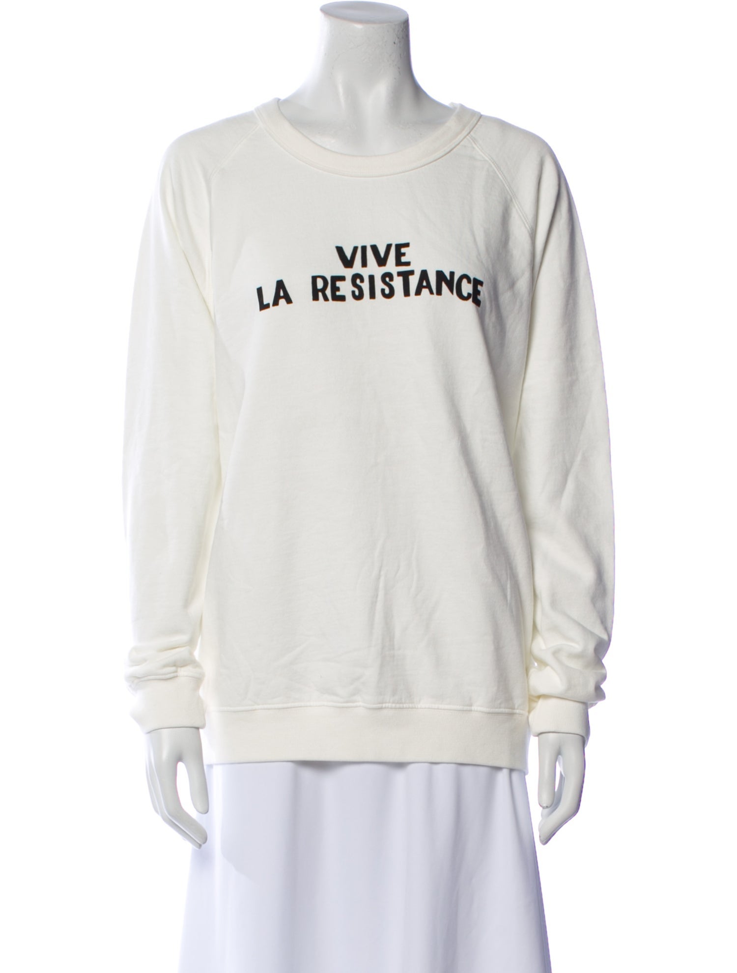 Clare V. Graphic Print Crew Neck Sweatshirt