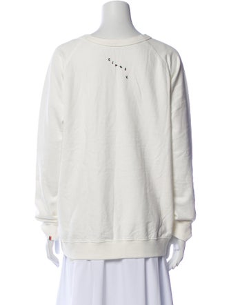 Clare V. Graphic Print Crew Neck Sweatshirt