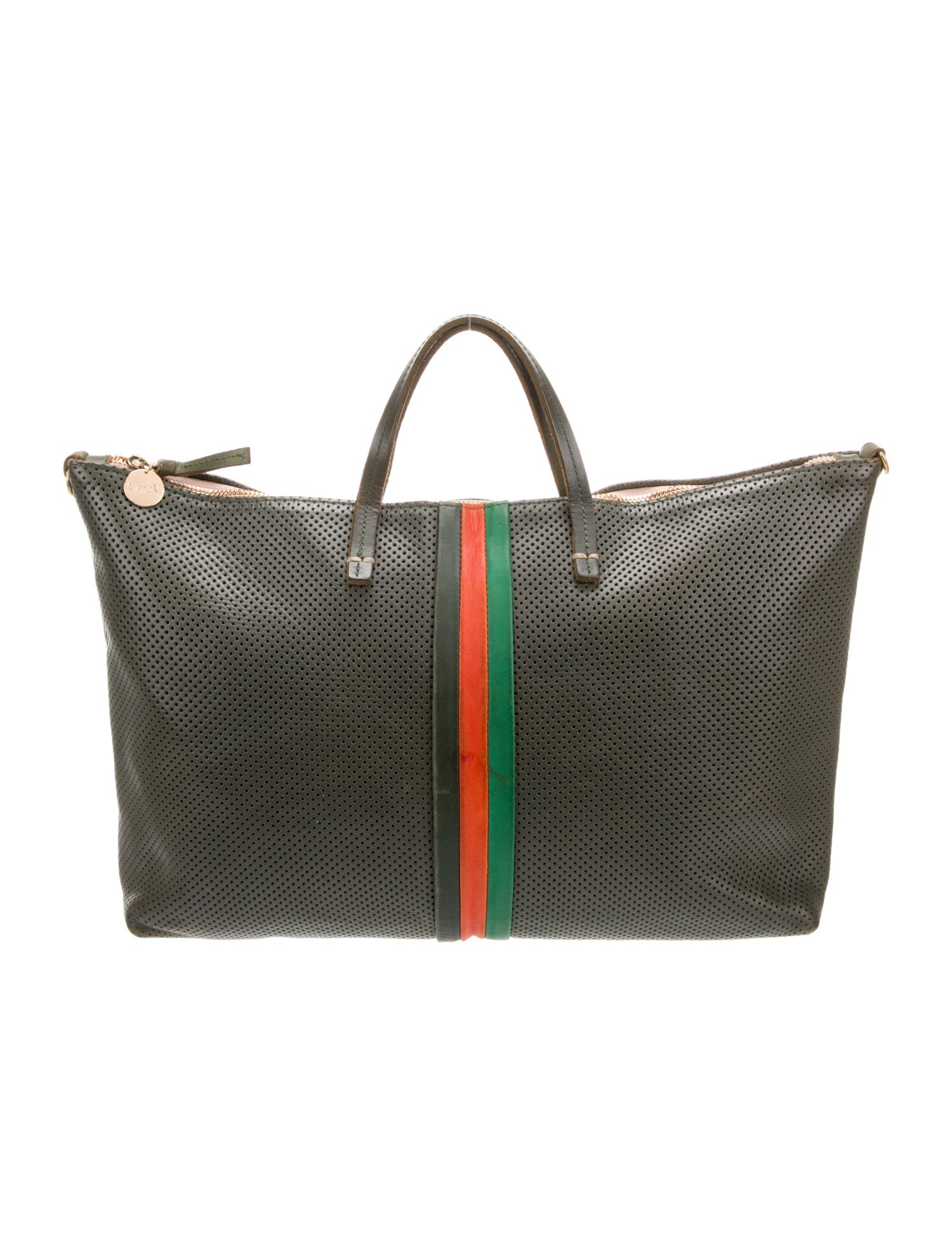 Clare V. Leather Top Handle Bag