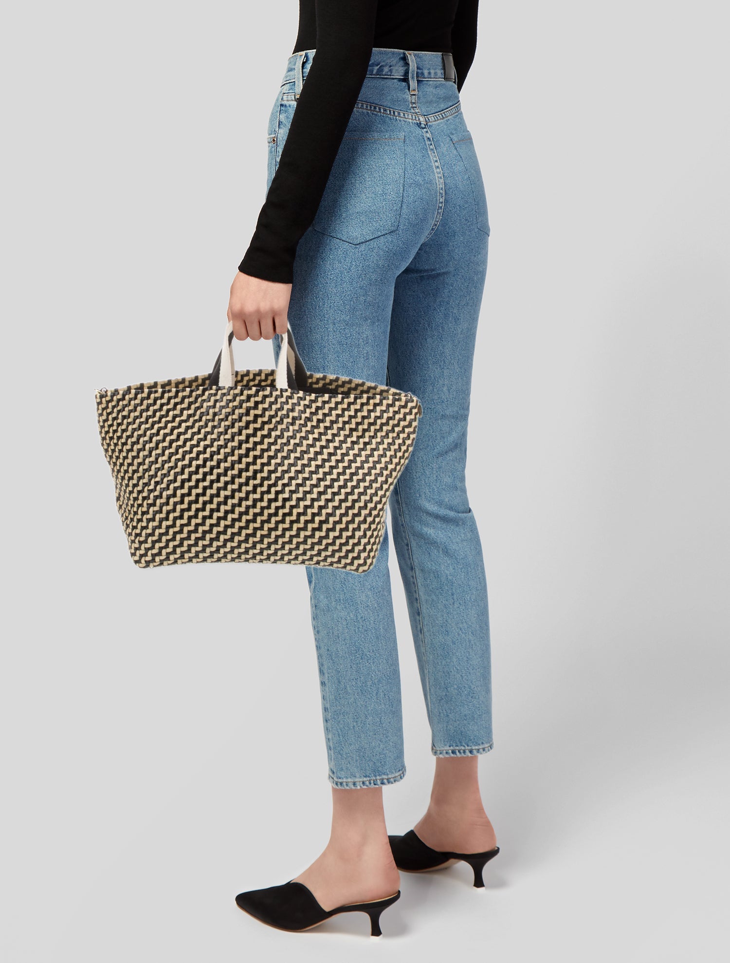 Clare V. Leather Top Handle Bag