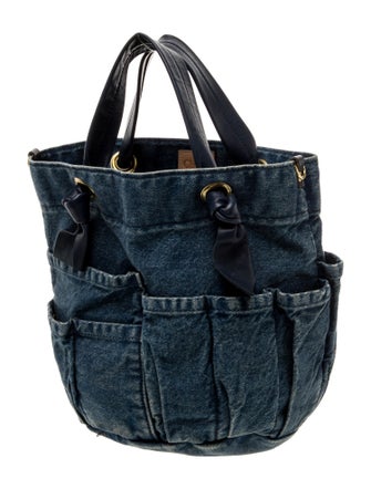 Clare V. Denim Top Handle Bag