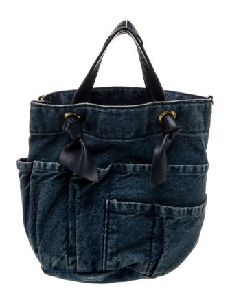 Clare V. Denim Top Handle Bag