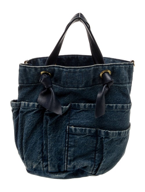 Clare V. Denim Top Handle Bag