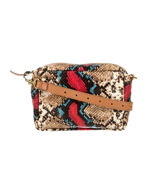 Clare V. Embossed Leather Shoulder Bag