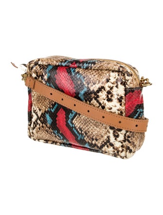 Clare V. Embossed Leather Shoulder Bag