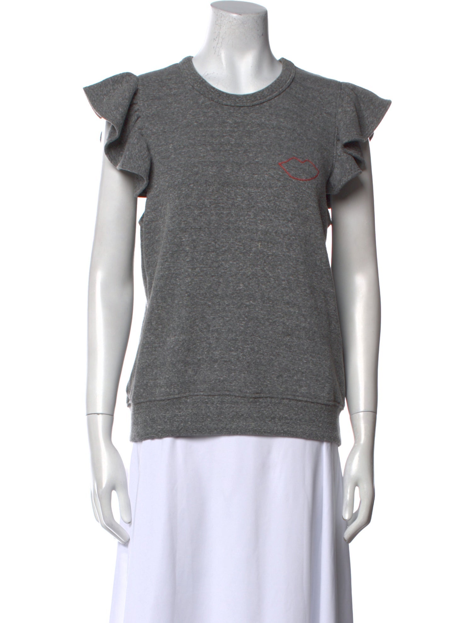 Clare V. Crew Neck Short Sleeve Sweatshirt