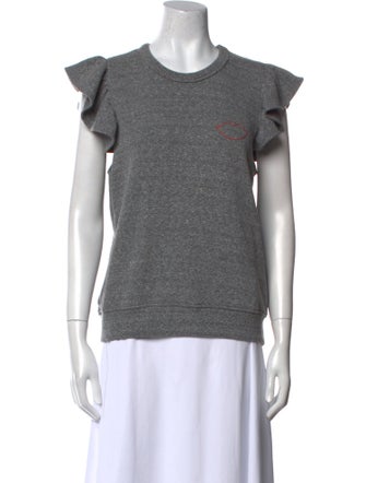 Clare V. Crew Neck Short Sleeve Sweatshirt