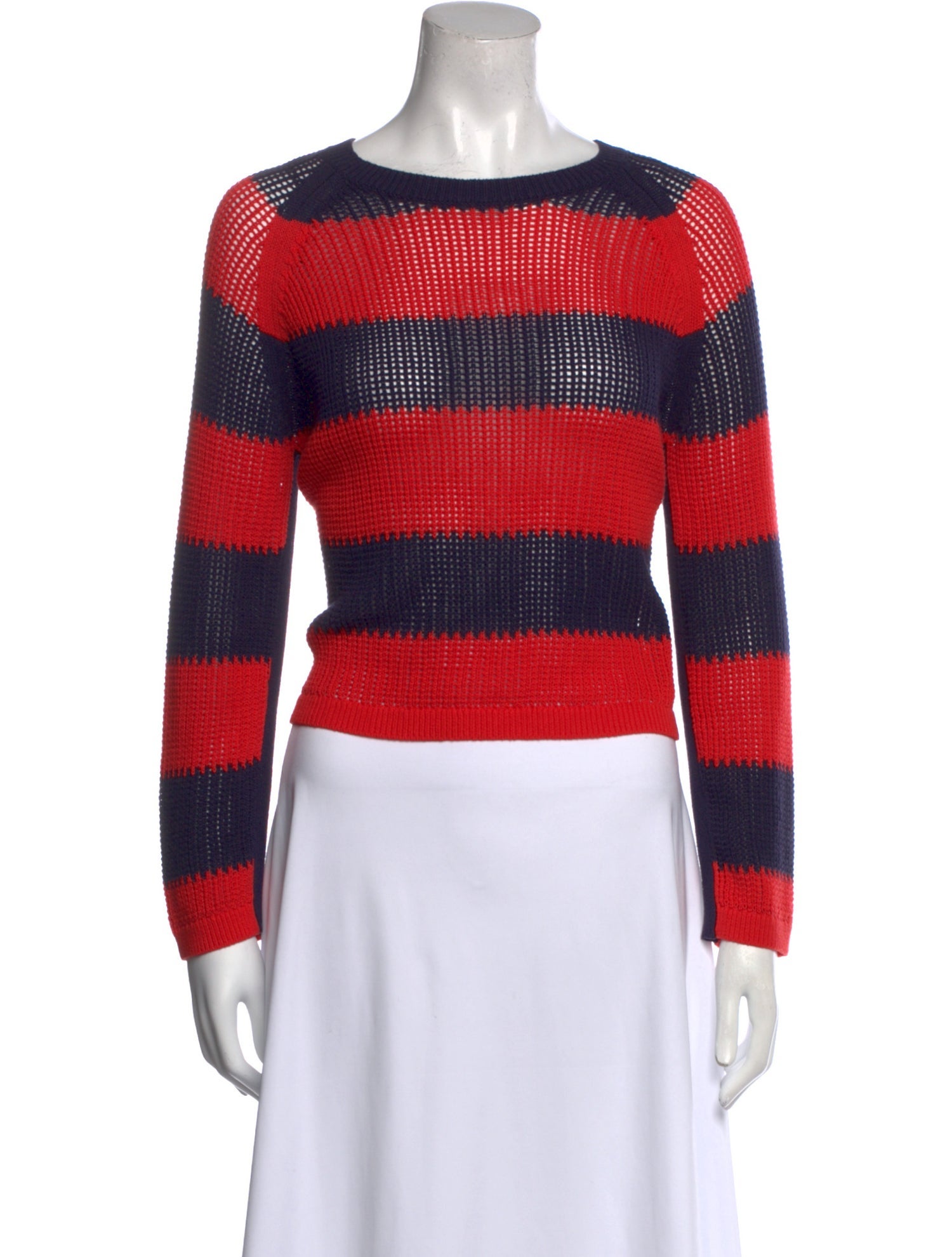 Clare V. Striped Scoop Neck Sweater