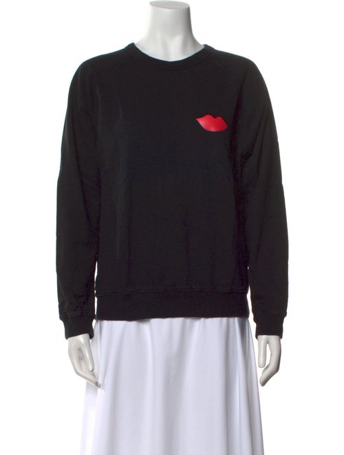 Clare V. Graphic Print Crew Neck Sweater