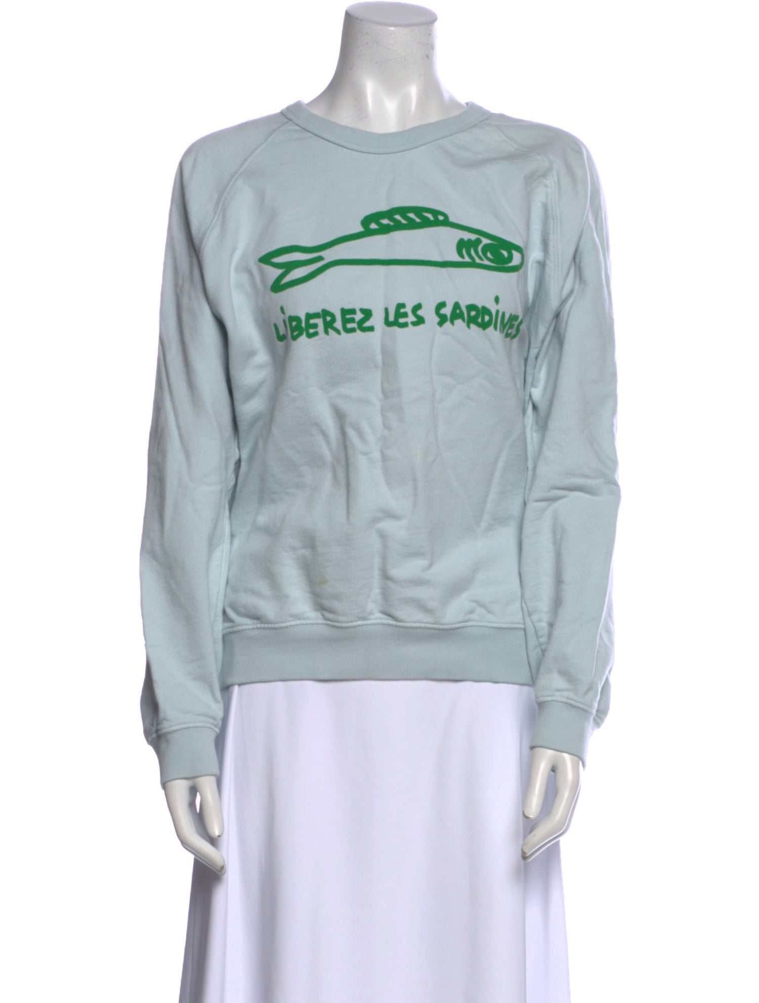 Clare V. Graphic Print Crew Neck Sweatshirt