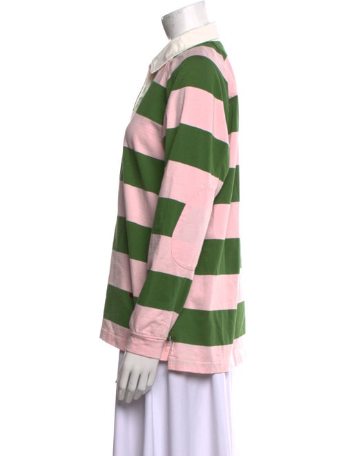 Clare V. Striped Long Sleeve Polo