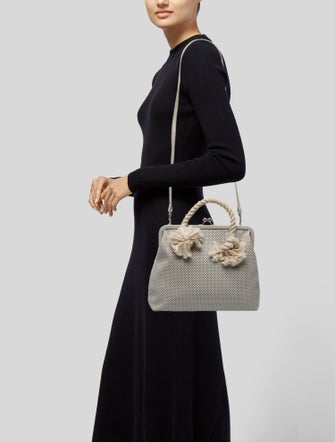 Clare V. Leather Top Handle Bag