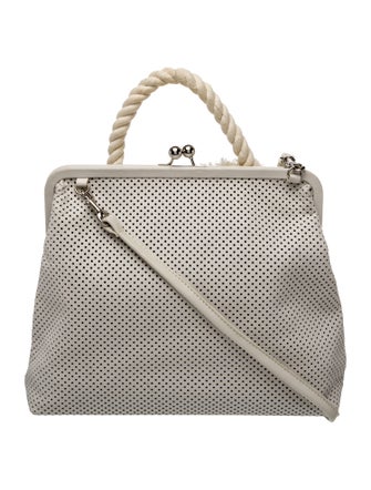 Clare V. Leather Top Handle Bag