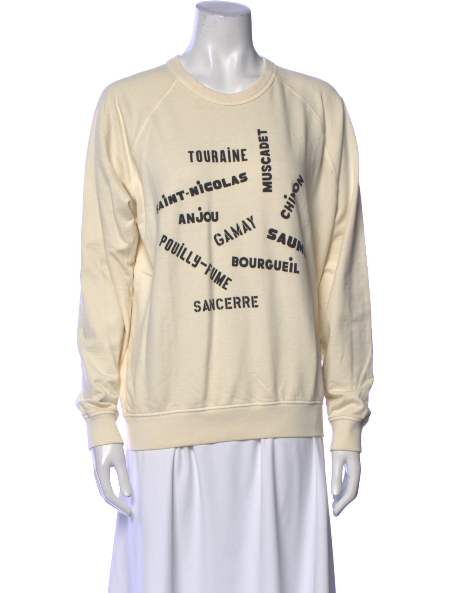 Clare V. Graphic Print Crew Neck Sweatshirt