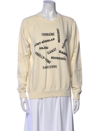 Clare V. Graphic Print Crew Neck Sweatshirt