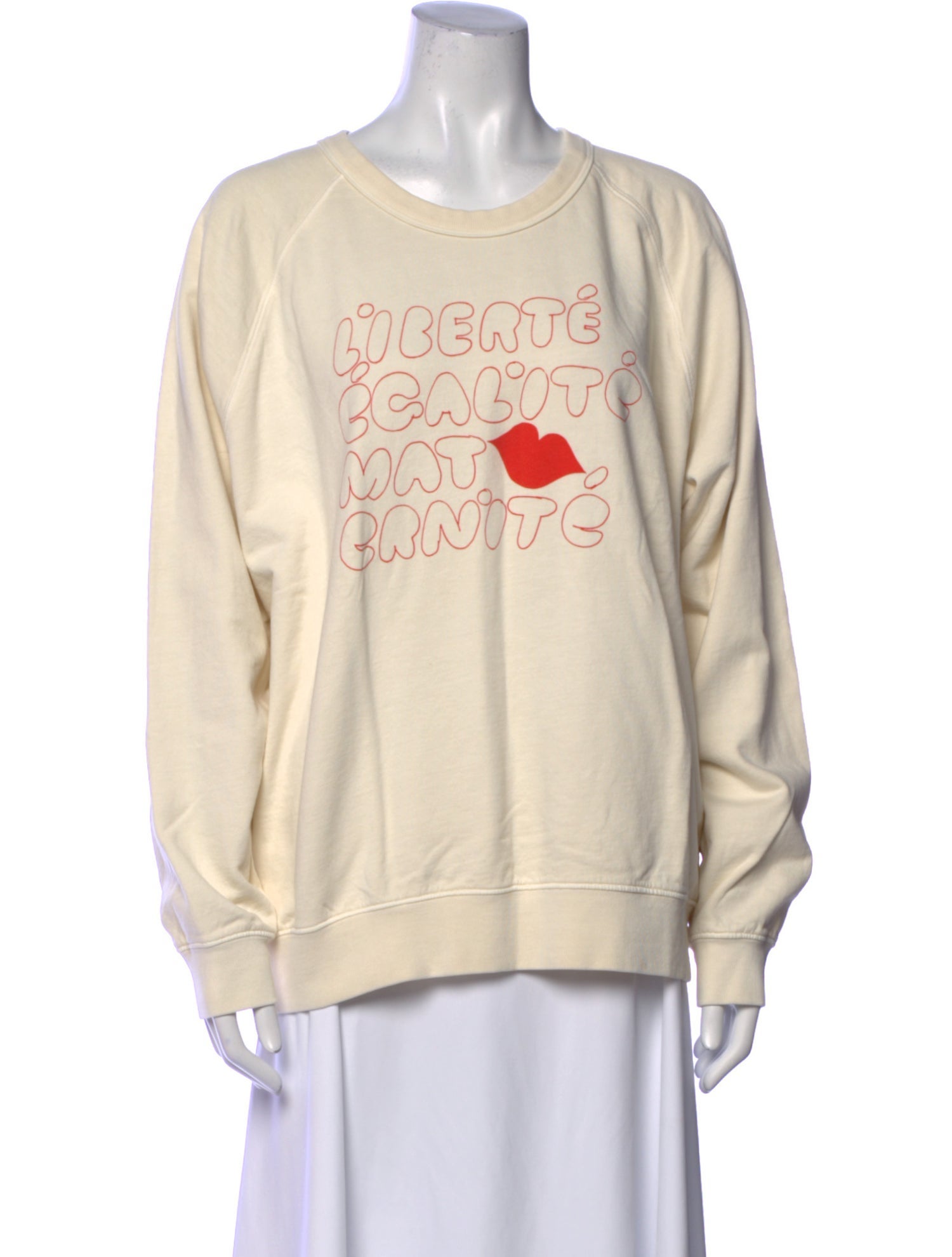 Clare V. Graphic Print Crew Neck Sweatshirt