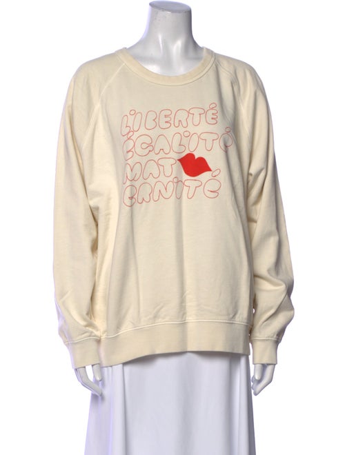 Clare V. Graphic Print Crew Neck Sweatshirt