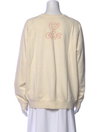 Clare V. Graphic Print Crew Neck Sweatshirt