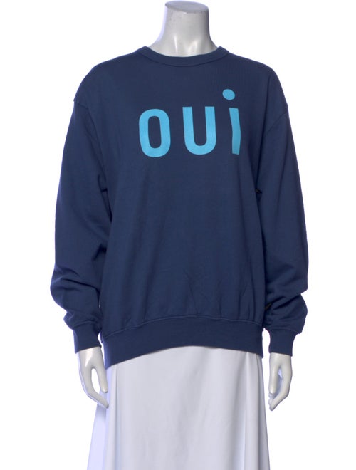 Clare V. Graphic Print Crew Neck Sweatshirt