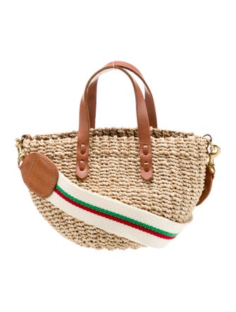 Clare V. Straw Top Handle Bag