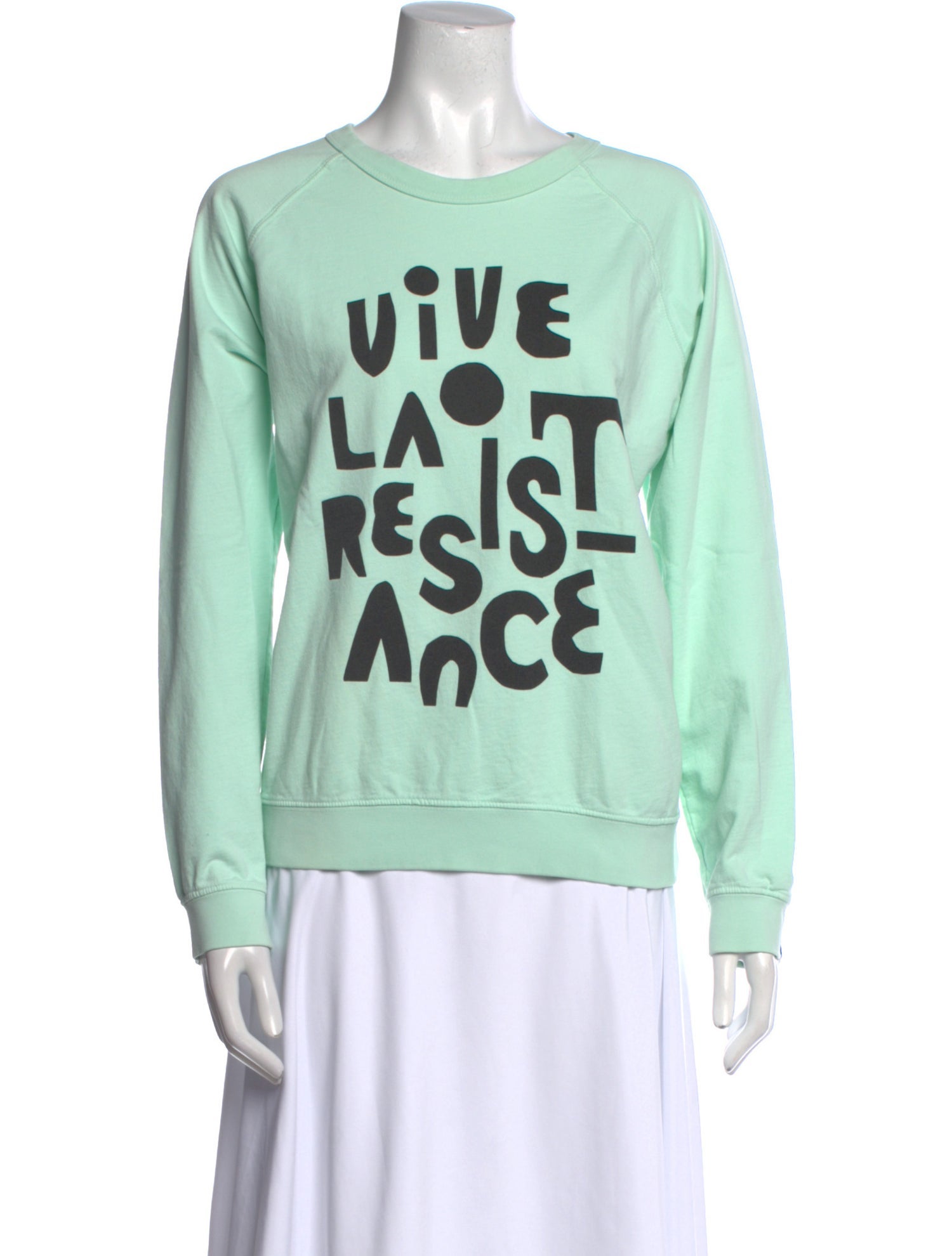 Clare V. Graphic Print Crew Neck Sweatshirt