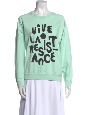 Clare V. Graphic Print Crew Neck Sweatshirt