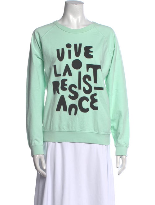 Clare V. Graphic Print Crew Neck Sweatshirt