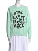 Clare V. Graphic Print Crew Neck Sweatshirt