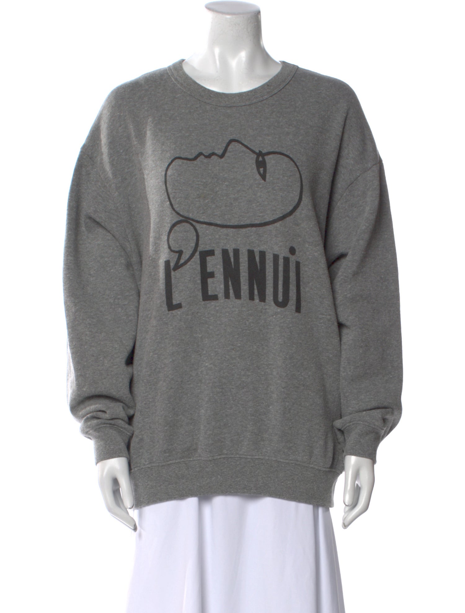 Clare V. Graphic Print Crew Neck Sweatshirt