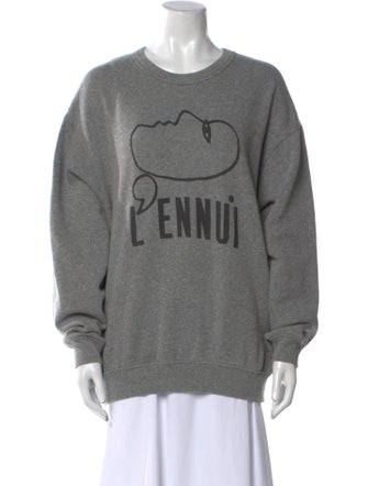 Clare V. Graphic Print Crew Neck Sweatshirt