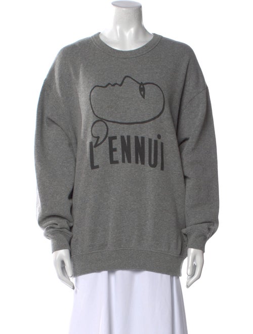 Clare V. Graphic Print Crew Neck Sweatshirt