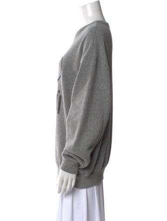 Clare V. Graphic Print Crew Neck Sweatshirt