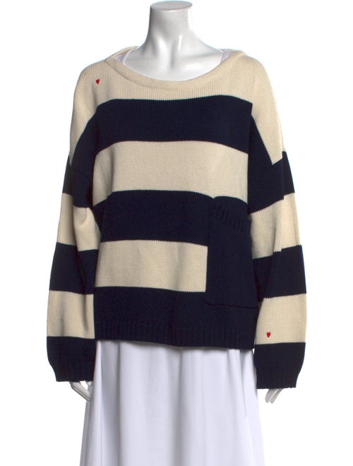 Clare V. Striped Scoop Neck Sweater