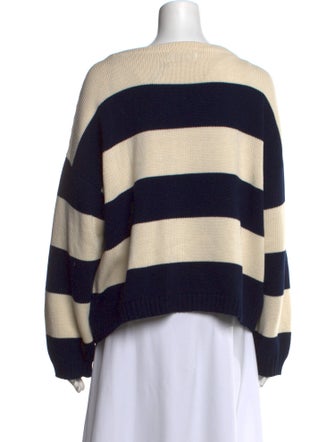 Clare V. Striped Scoop Neck Sweater