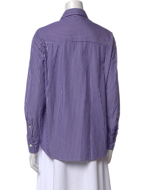 Clare V. Striped Long Sleeve Button-Up Top