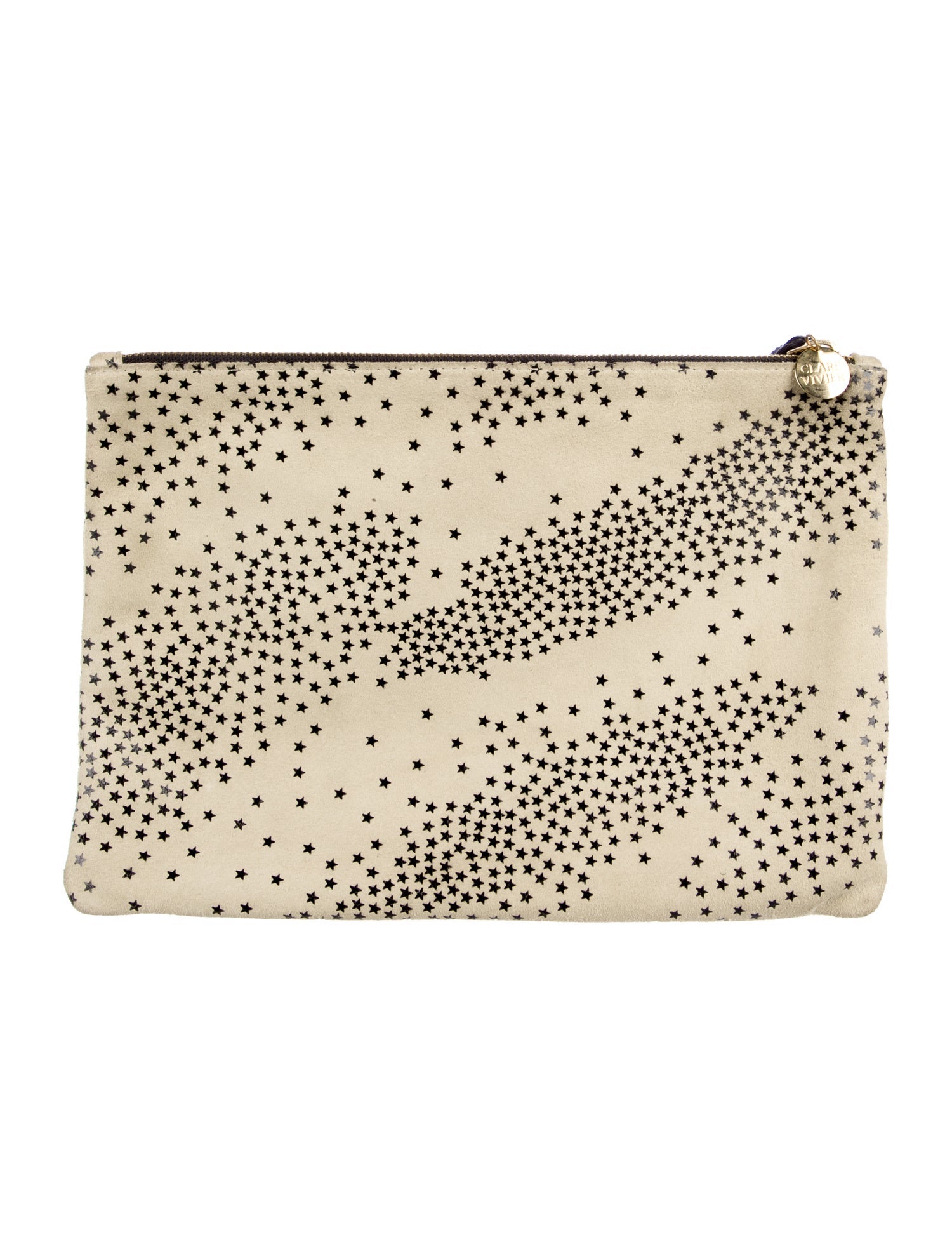 Clare V. Leather Cosmetic With Star Print Design