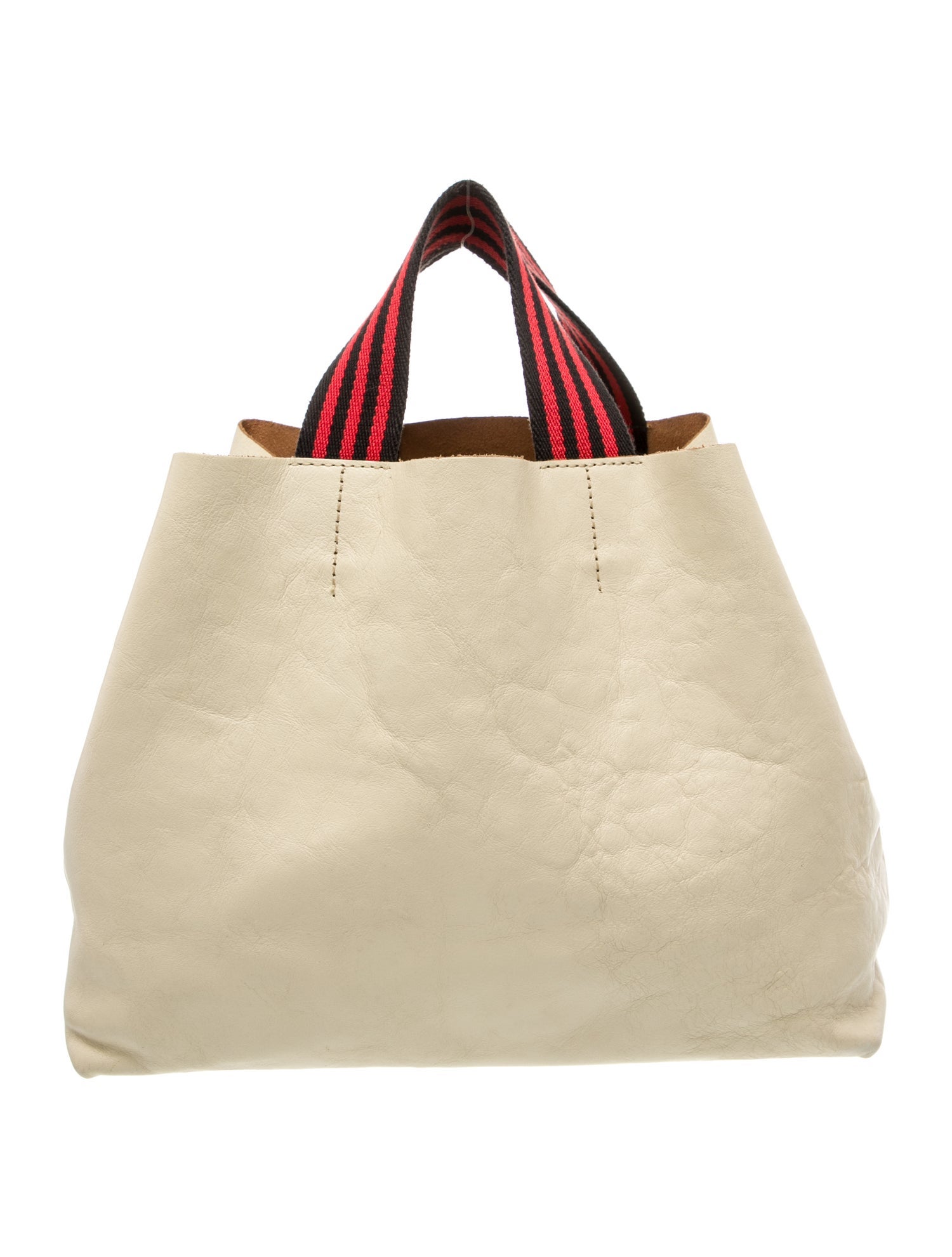 Clare V. Leather Top Handle Bag