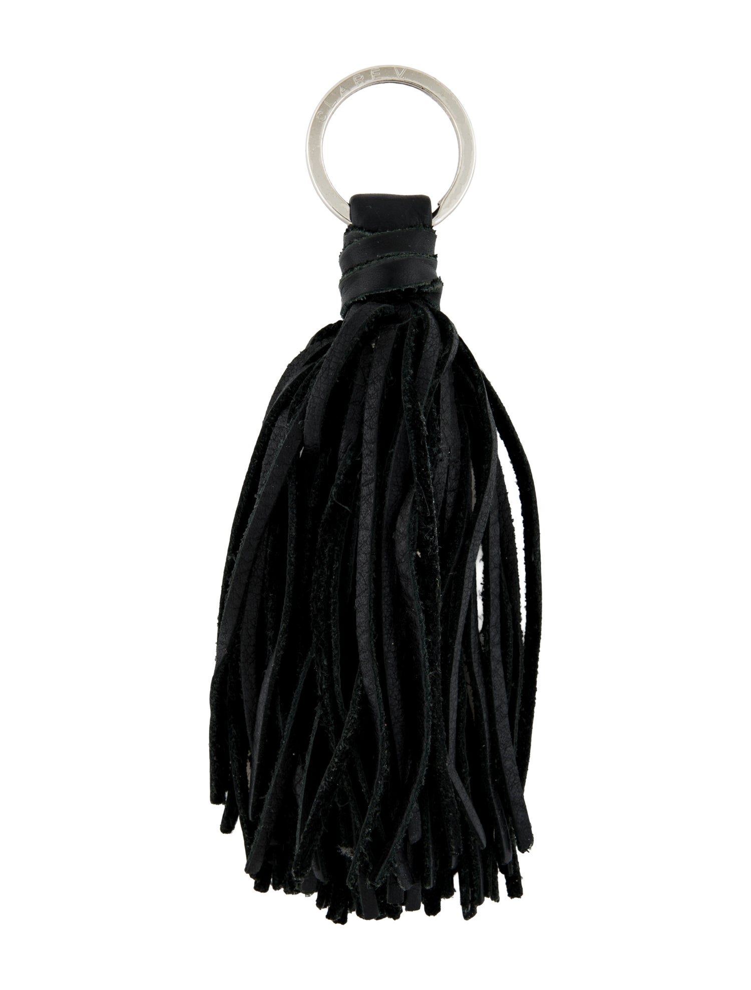 Clare V. Leather Tassel Keyring