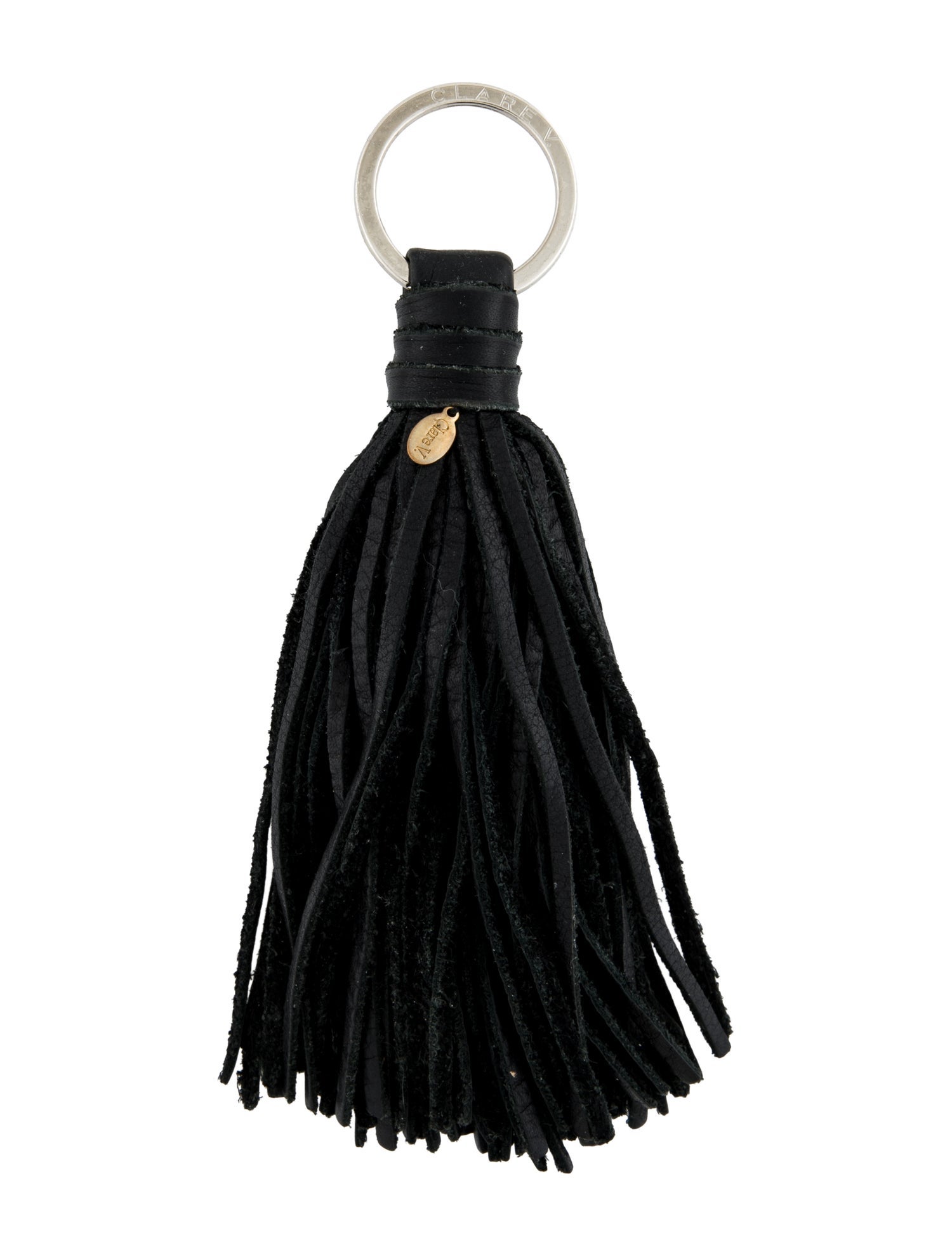 Clare V. Leather Tassel Keyring
