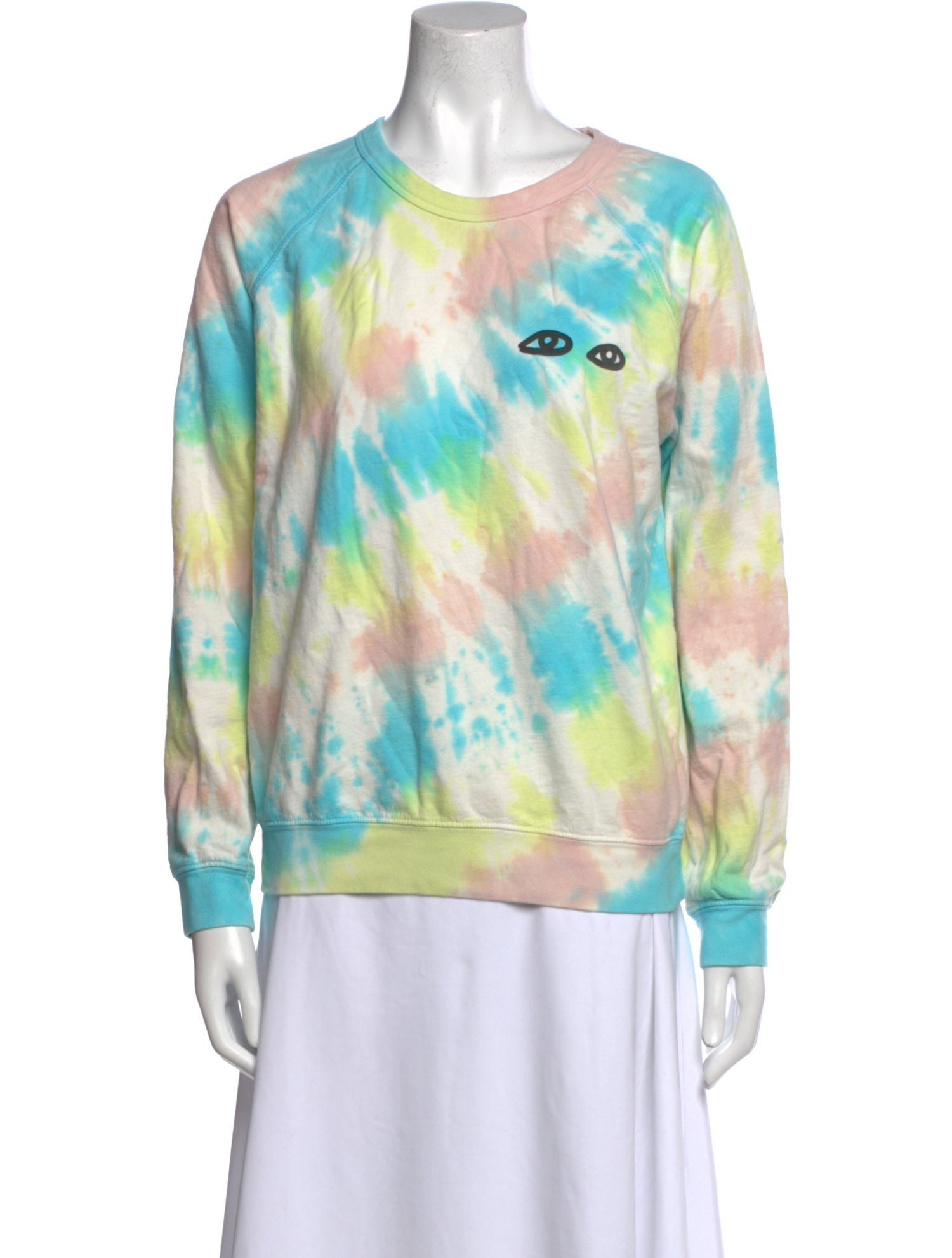 Clare V. Tie-Dye Print Scoop Neck Sweatshirt